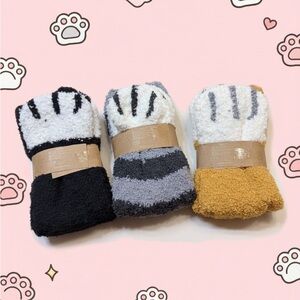 Cute Cat Paw Socks Set